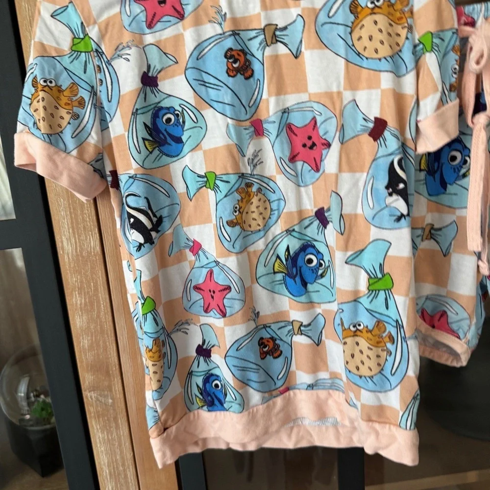 Finding Nemo bamboo pajamas play set shorts sleeve tee toddler girl dory fish